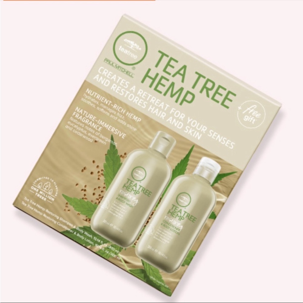 PAUL MITCHELL TEA TREE Hemp 2p Restoring Shampoo Conditioner & Body Lotion $50